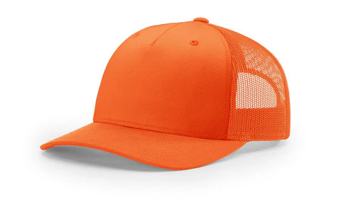 Richardson 882FP Blaze Orange Five Panel Trucker Hat Blaze Orange